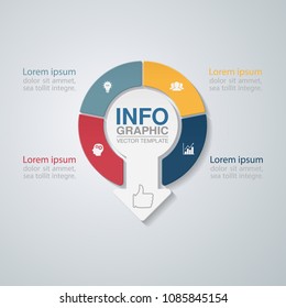 Vector infographic template for diagram, graph, presentation, chart, business concept with 4 options.