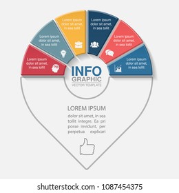 Vector infographic template for diagram, graph, presentation, chart, business concept with 6 options.