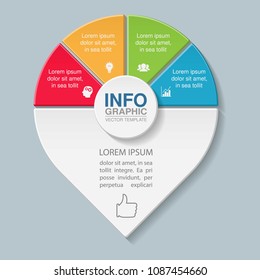 Vector infographic template for diagram, graph, presentation, chart, business concept with 4 options.