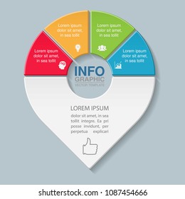 Vector infographic template for diagram, graph, presentation, chart, business concept with 4 options.