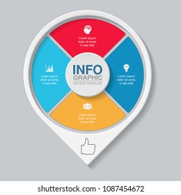 Vector infographic template for diagram, graph, presentation, chart, business concept with 4 options.