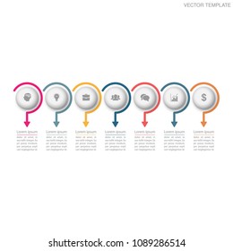 Vector infographic template for diagram, graph, presentation, chart, business concept with 7 options.