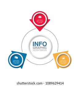 Vector infographic template for diagram, graph, presentation, chart, business concept with 3 options.