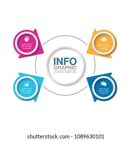 Vector infographic template for diagram, graph, presentation, chart, business concept with 4 options.