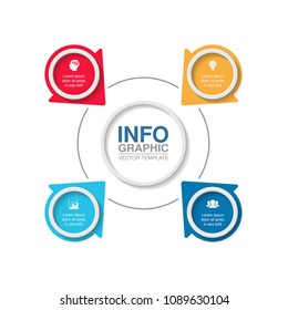 Vector infographic template for diagram, graph, presentation, chart, business concept with 4 options.