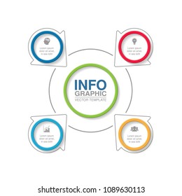 Vector infographic template for diagram, graph, presentation, chart, business concept with 4 options.