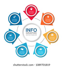 Vector infographic template for diagram, graph, presentation, chart, business concept with 7 options.