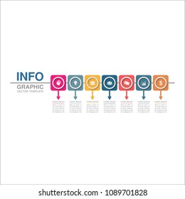 Vector infographic template for diagram, graph, presentation, chart, business concept with 7 options.