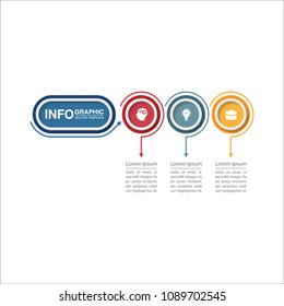 Vector infographic template for diagram, graph, presentation, chart, business concept with 3 options.