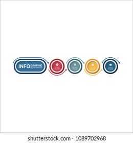 Vector infographic template for diagram, graph, presentation, chart, business concept with 4 options.