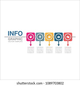 Vector infographic template for diagram, graph, presentation, chart, business concept with 5 options.