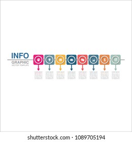 Vector infographic template for diagram, graph, presentation, chart, business concept with 8 options.