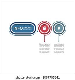 Vector infographic template for diagram, graph, presentation, chart, business concept with 2 options.