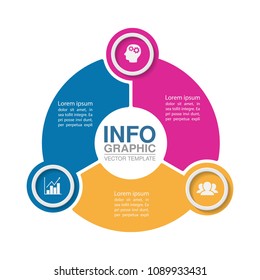 Vector infographic template for diagram, graph, presentation, chart, business concept with 3 options.