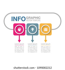 Vector infographic template for diagram, graph, presentation, chart, business concept with 3 options.