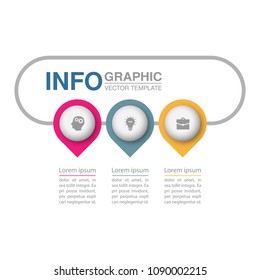 Vector infographic template for diagram, graph, presentation, chart, business concept with 3 options.
