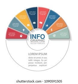 Vector infographic template for diagram, graph, presentation, chart, business concept with 8 options.