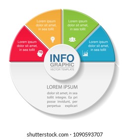 Vector infographic template for diagram, graph, presentation, chart, business concept with 4 options.