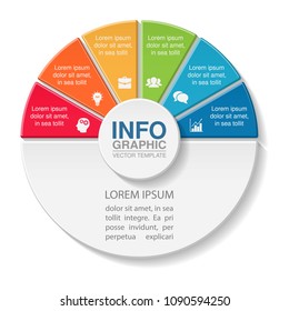 Vector infographic template for diagram, graph, presentation, chart, business concept with 6 options.