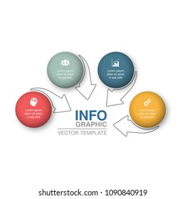 Vector infographic template for diagram, graph, presentation, chart, business concept with 4 options.