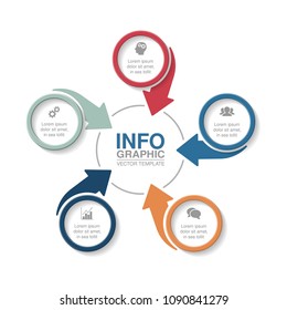 Vector infographic template for diagram, graph, presentation, chart, business concept with 5 options.