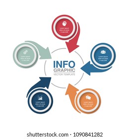 Vector infographic template for diagram, graph, presentation, chart, business concept with 5 options.
