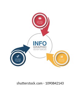 Vector infographic template for diagram, graph, presentation, chart, business concept with 3 options.