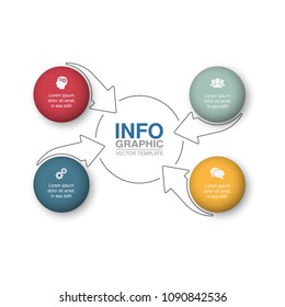 Vector infographic template for diagram, graph, presentation, chart, business concept with 4 options.
