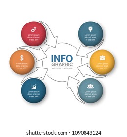 Vector infographic template for diagram, graph, presentation, chart, business concept with 6 options.