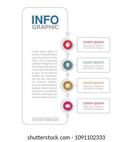 Vector infographic template for diagram, graph, presentation, chart, business concept with 4 options.