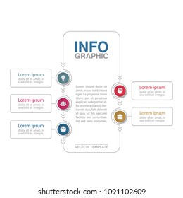 Vector infographic template for diagram, graph, presentation, chart, business concept with 5 options.