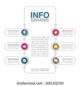 Vector infographic template for diagram, graph, presentation, chart, business concept with 6 options.