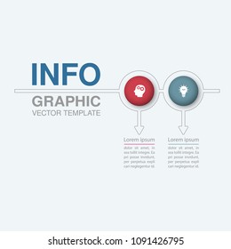 Vector infographic template for diagram, graph, presentation, chart, business concept with 2 options.