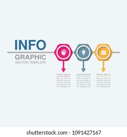 Vector infographic template for diagram, graph, presentation, chart, business concept with 3 options.