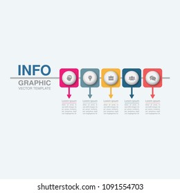 Vector infographic template for diagram, graph, presentation, chart, business concept with 5 options.
