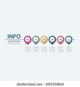 Vector infographic template for diagram, graph, presentation, chart, business concept with 6 options.