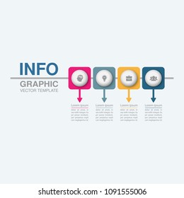 Vector infographic template for diagram, graph, presentation, chart, business concept with 4 options.