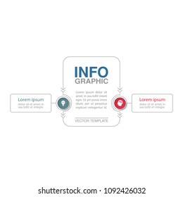 Vector infographic template for diagram, graph, presentation, chart, business concept with 2 options.