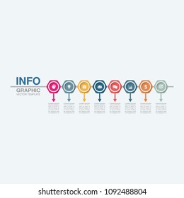 Vector infographic template for diagram, graph, presentation, chart, business concept with 8 options.