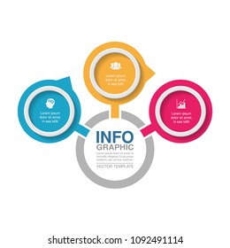 Vector infographic template for diagram, graph, presentation, chart, business concept with 3 options.