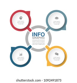 Vector infographic template for diagram, graph, presentation, chart, business concept with 4 options.