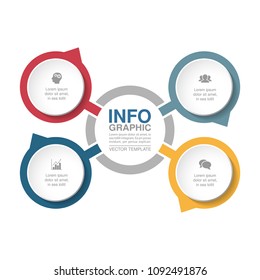 Vector infographic template for diagram, graph, presentation, chart, business concept with 4 options.