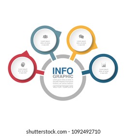 Vector infographic template for diagram, graph, presentation, chart, business concept with 4 options.