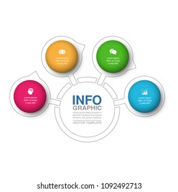 Vector infographic template for diagram, graph, presentation, chart, business concept with 4 options.