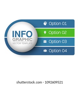 Vector infographic template for diagram, graph, presentation, chart, business concept with 4 options.