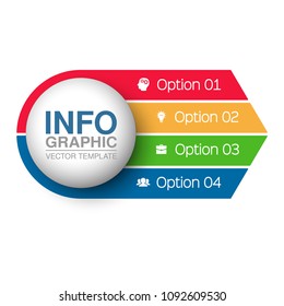 Vector infographic template for diagram, graph, presentation, chart, business concept with 4 options.