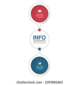 Vector infographic template for diagram, graph, presentation, chart, business concept with 2 options.