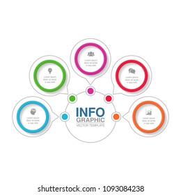 Vector infographic template for diagram, graph, presentation, chart, business concept with 5 options.