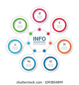Vector infographic template for diagram, graph, presentation, chart, business concept with 7 options.