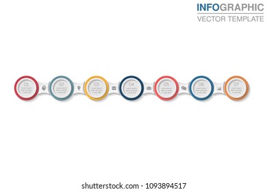 Vector infographic template for diagram, graph, presentation, chart, business concept with 7 options.